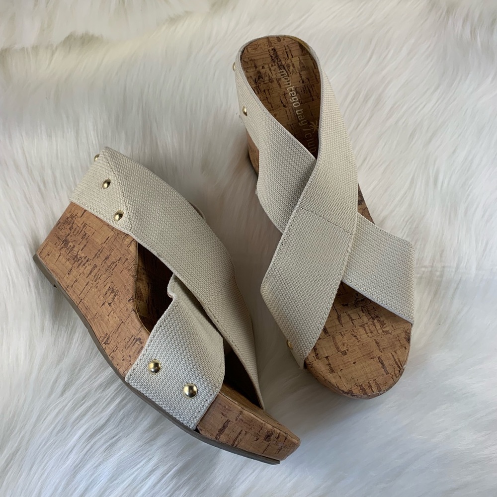 Montego Bay Club Cork Wedge Sandals Size 10